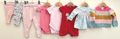 Baby Girls Bundle Of Clothing Age 0-3 Months M&Co H&M Tu