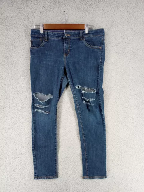 Levis Jeans Girls 14 1/2 Plus Denim Legging Distressed Adjustable Waist