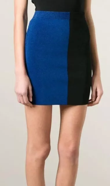 T By Alexander Wang Bandage Bodycon Color Block Mini Skirt