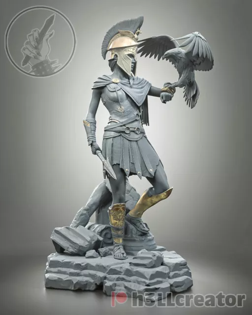 Kassandra Assassins Creed Statue Resin 3d printed DIY model kit