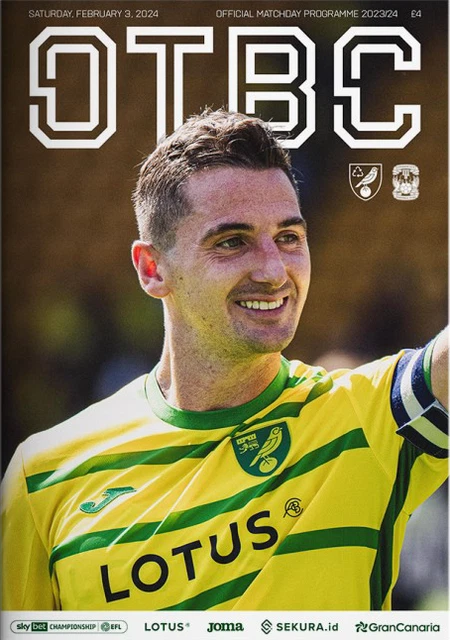 NORWICH CITY COVENTRY City Official 2Cd February 2024 Championship New