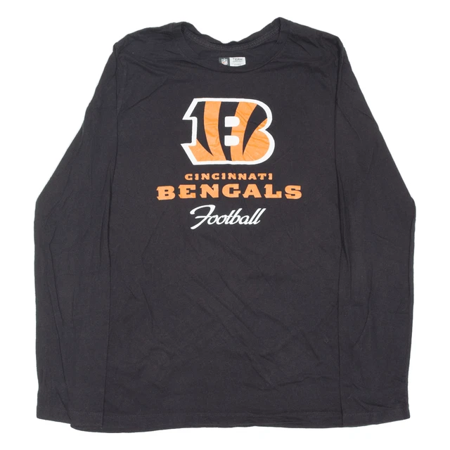 T-shirt NFL Cincinnati Bengals Football USA nera manica lunga donna XL