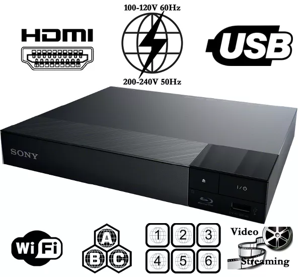 Sony BPX370/3700 REGION KOSTENLOSER BLU RAY PLAYER MULTI ZONE REGION CODEFREE WI-FI 3