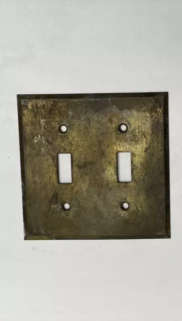 Vintage Brass Double Switch Plate Cover