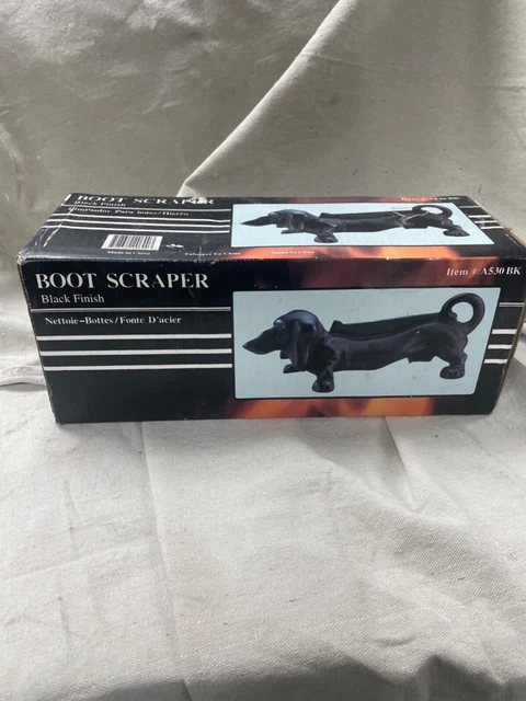 Vintage Cast Iron Dachshund Weiner Dog Boot Scraper Shoe Door Stop