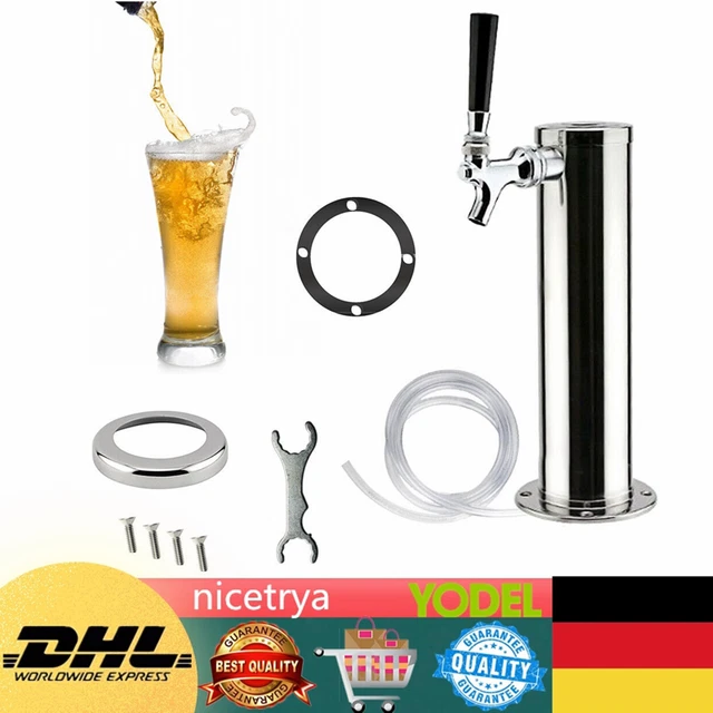 Single Tap Draft Beer Tower Ein Wasserhahn Aus Edelstahl Für Kegerator NEU