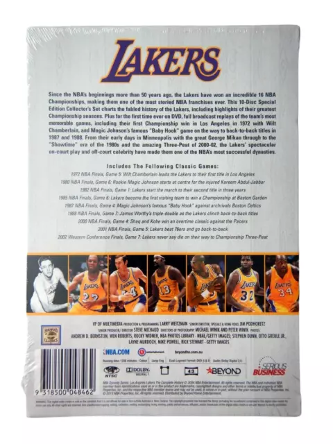 ✺Nouveau✺ LA LAKERS NBA 'Dynasty Series' Complete History DVD Set - 10... 2