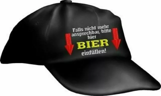 Caps FUN hier Bier einfüllen Sprüche Base Cap bestickt Basecap