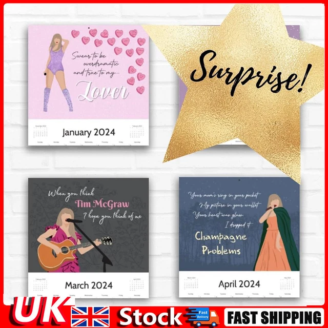 2024 CALENDAR TAYLOR Swift The Eras Tour Calendar For Fan NEW UK £8.26