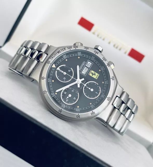 Ferrari Formula Cartier ‘90, Automatic Watch, Chronograph, Valjoux 7750, NOS