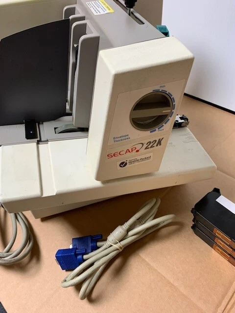SECAP (Bryce) 22K Desktop Address Printer. NEEDS BATTERY, SOLD AS IS NO RETURNS