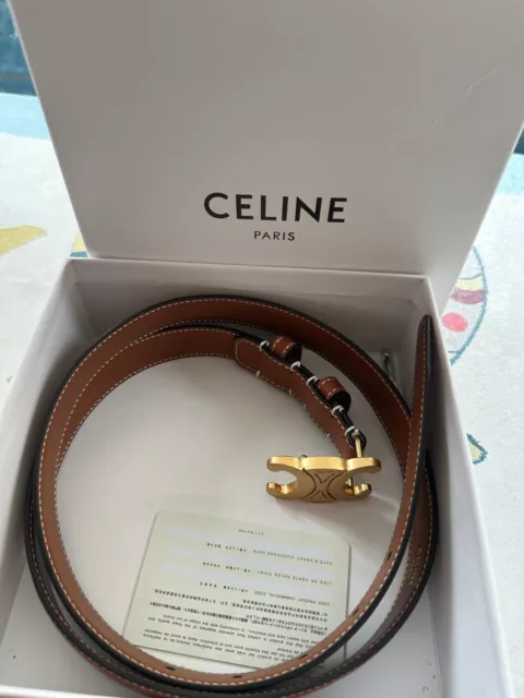 CELINE 590$ Small Triomphe Belt - Trench Smooth Calfskin, 1.8cm
