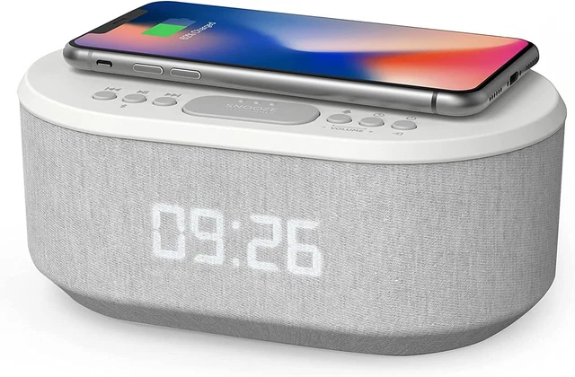 I box Dawn Bedside Radio Alarm Clock USB Bluetooth Speaker Wireless Charging