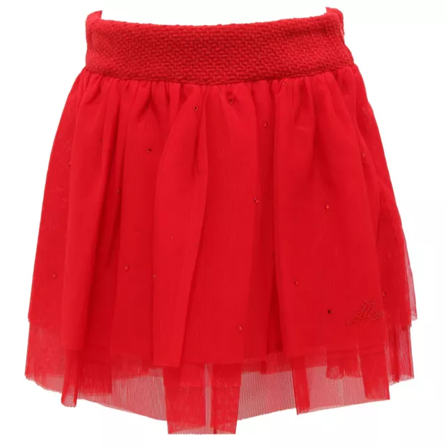 7116R gonna rossa tulle strass  bimba MISS BLUMARINE gonne skirts kids