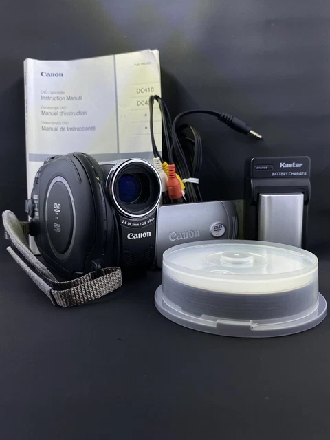 Canon DC410 Camcorder 41X Advanced Zoom Bundle W/ Manual Case DVDs & More - NICE
