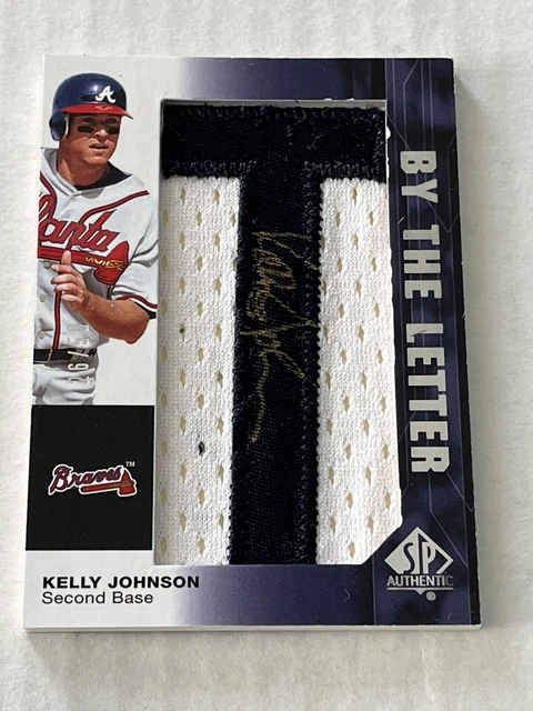 Kelly Johnson 2008 SP Authentic By The Letter Patch Autograph Auto 26/50 Braves