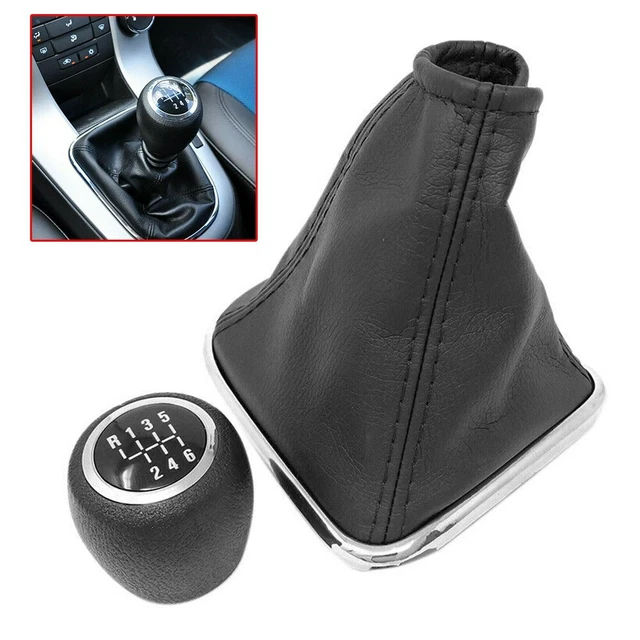 Soufflet De Levier De Vitesse Fiat 500 + Cadre Plastique Noir Avec Broderie "500" Rose - Cuir Véritable