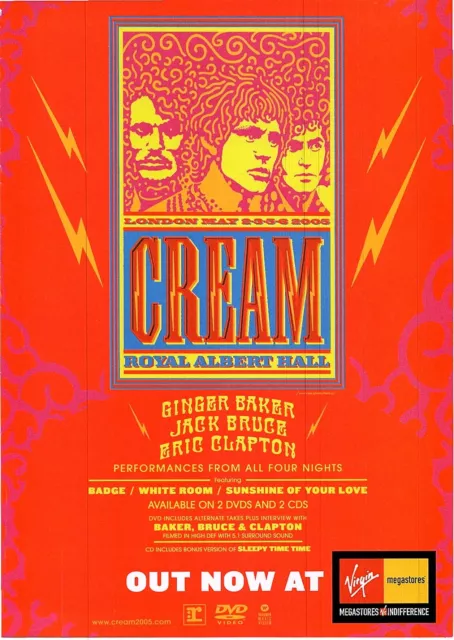 (Moj10) Advert 11X9" Cream : Royal Albert Hall Dvd