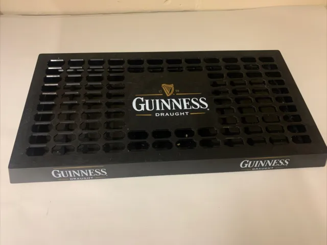 Guinness Pure Genius Drip Tray Black Plastic Home Bar Stout Man Cave Beer Pub