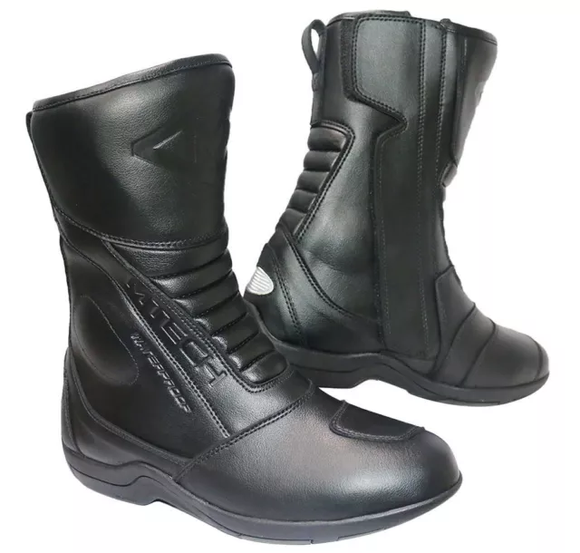 MTECH Motorcycle Boots Motorbike Leather Touring Boots Waterproof