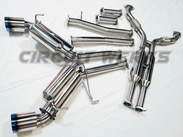 Burnt True Double Catback Point Exhaust G35 Z33 03 04 05 06 07 Fairlady G