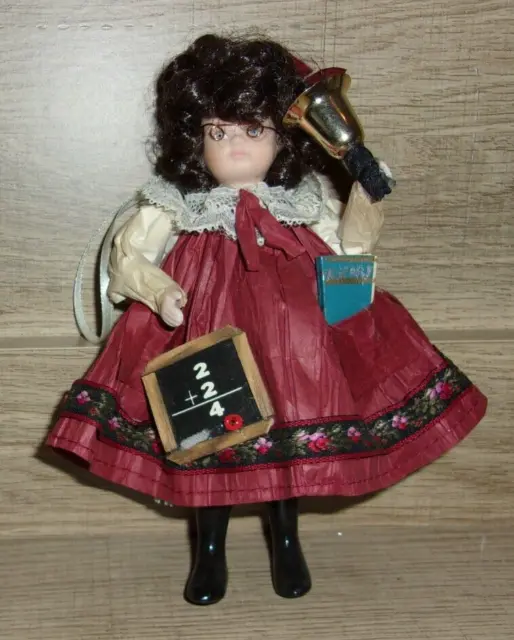 KSA Kurt Adler Collectibles Jocelyn Mostrom School Girl/Teacher Doll Ornament