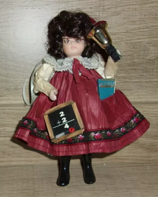 KSA Kurt Adler Collectibles Jocelyn Mostrom School Girl/Teacher Doll Ornament