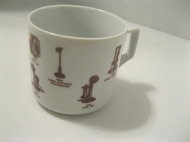 Telephone Coffee Tea Mug Cup Vintage Telephone Models From 1876 to 1928