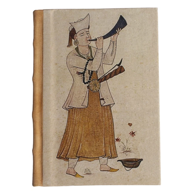 Handmade Vintage Persian Art Planner Genuine Leather Spine 176 Page 125GSM