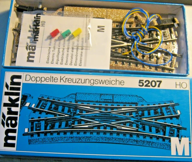 MÄRKLIN H0 5207 doppelte Kreuzungsweiche guter getesteter Zustand in ...