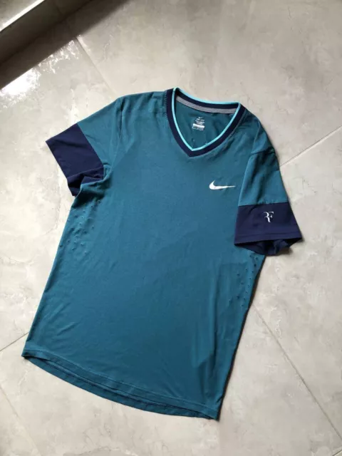 Rf Roger Federer 2014 Tennis Monte Carlo Madrid Rome Shirt Nike Rare Mens Size S