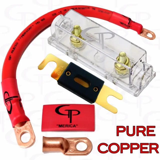 150 AMP ANL Fuse Holder INLINE Block BATTERY INSTALL KIT 1/0 AWG GAUGE COPPER R