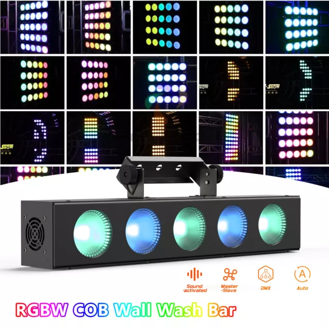 5x30W COB RGBW 5LEDs Wallwasher Scheinwerfer Bar DMX DJ Partylicht Effekt Leiste