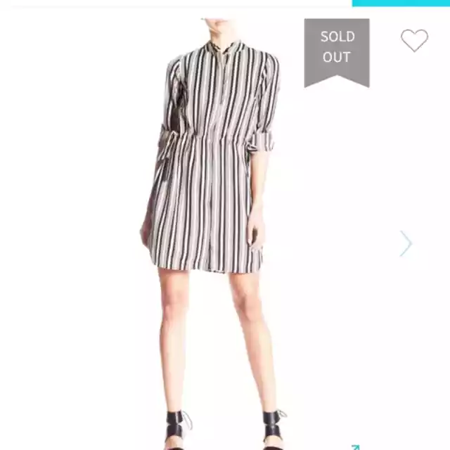 Bobeau striped shirtdress