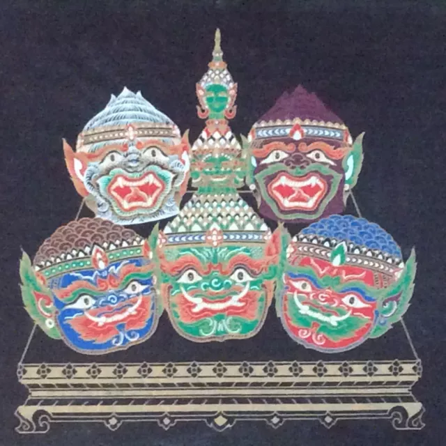 Traditional Thai Art Hand Painted On Silk