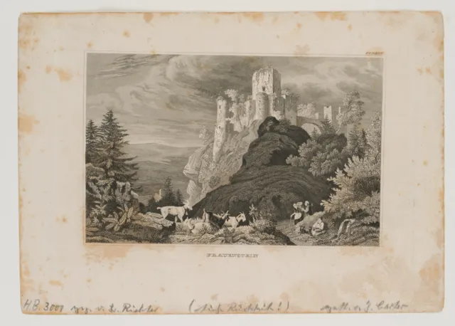 CARTER (*1798) nach RICHTER (*1803), Burg Frauenstein,  1860, Sst. Romantik 2