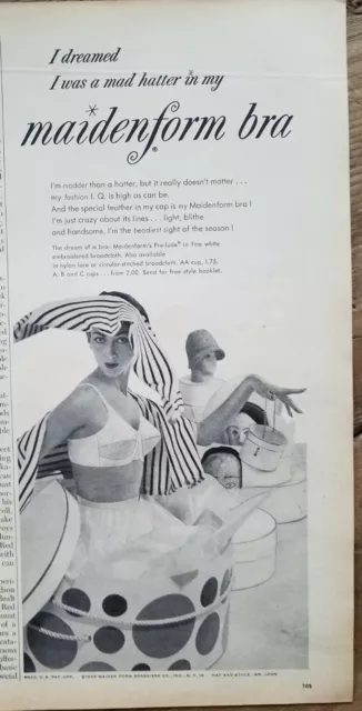 1955 1950s MAIDENFORM BRA I Dreamed I Was a Designing Woman