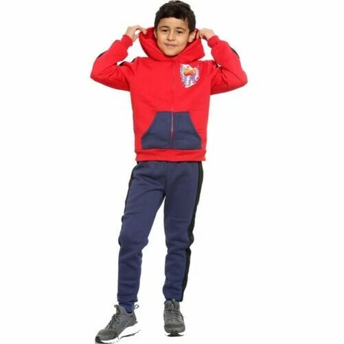 Bambini Ragazzi 2 Pezzi Tuta Basket Felpa con Cappuccio Pantaloni Navy Felpa Set