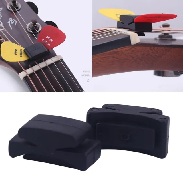 Donner Guitar Picks Holder, Picks Case 3 Pack, 10pcs Guitar Picks Included,  Contains Thin, Medium, Heavy Picks, with 9pcs 3M Stickers, Suitable for
