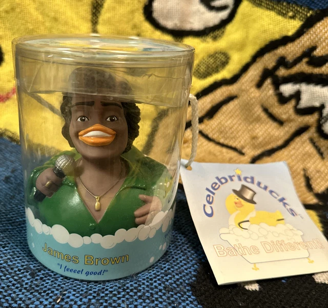 VINTAGE CELEBRIDUCKS CELEBRITY Rubber Duck Duckie 2001 James Brown