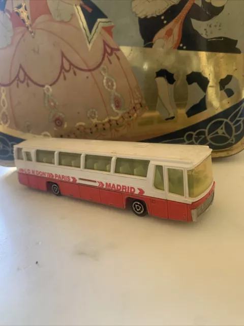 ancien Voiture Miniature Majorette No 230 373 1/87 Neoplan Autobus Car Madrid