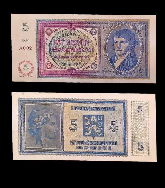 1939 - 5 Kronen Bohemia & Moravia (REPRODUCTION)