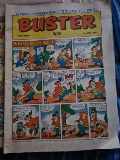 BUSTER 3rd APRIL 1971 FLEETWAY BRITISH WEEKLY COMIC