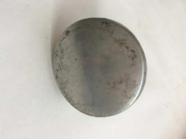 Gros bouton de tiroir porte ancien en aluminum a vis annees 50 60 diametre 40 mm