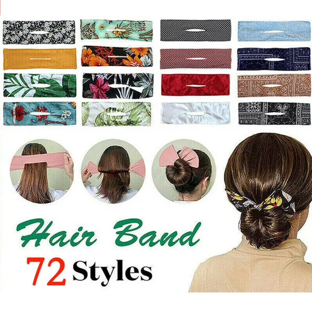 Women Lazy Hair Curler Magic Hair Bun Maker Styling Donut Bow Former Twist Band#