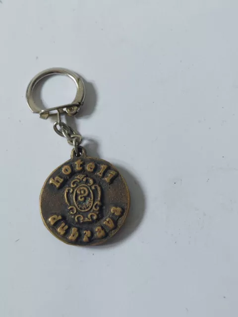 Vintage Keychain Hotel Dubrava Dubrovnik Croatia key ring