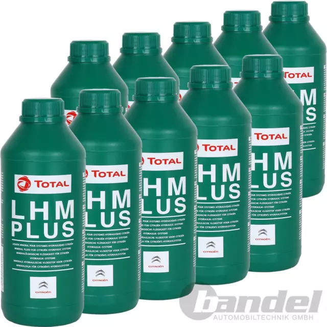 10x1L TOTAL LHM PLUS + HYDRAULIKÖL ÖL GRÜN SERVOÖL BREMSFLÜSSIGKEIT für CITROEN