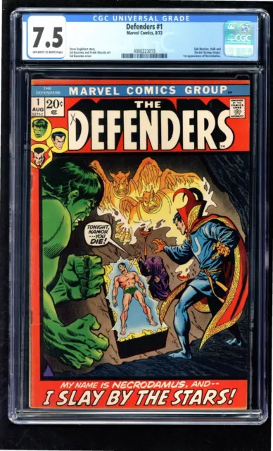 The Defenders #1 CGC 7.5  1st app Necrodamus Marvel August 1972