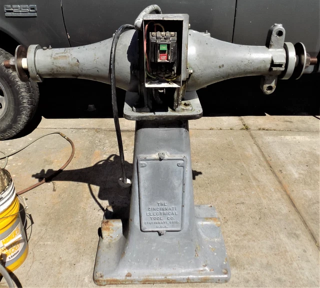 CINCINNATI Model 104 Long Arm Double Ends Buffer, 2 HP, 220 V, 3 Phase, 1740 RPM