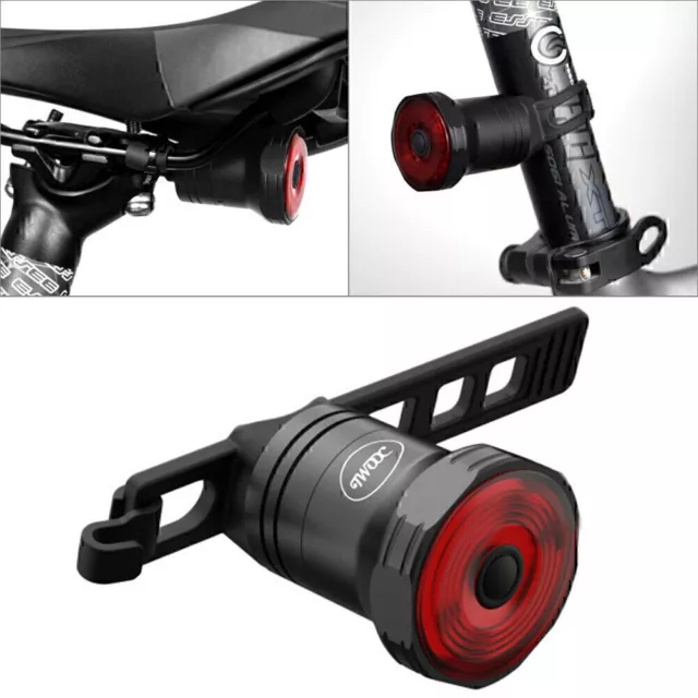 Bicycle Smart Brake Light Sense LED USB Bike Rear Tail Light Waterproof New cl